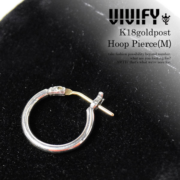 VIVIFY ビビファイ K18goldpost Hoop Pierce(M) メンズ アクセサリー
