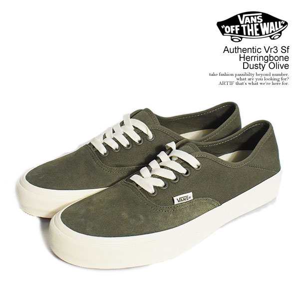 VANS バンズ Authentic Vr3 Sf Herringbone Dusty Olive メンズ スニーカー シューズ オーセンティック 送料無料 ストリート atfacc