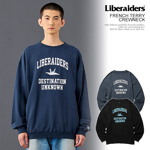 Liberaiders リベレイダース FRENCH TERRY CREWNECK メンズ スウェット トレーナー フレンチテリー 送料無料 ストリート atftps