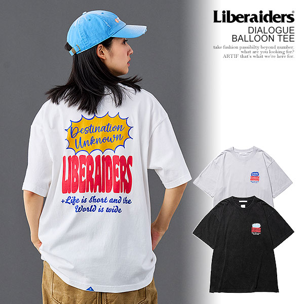 Liberaiders リベレイダース DIALOGUE BALLOON TEE メンズ Tシャツ 半袖 フロスト加工 送料無料 ストリート atftps