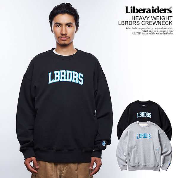 30％OFF SALE セール Liberaiders リベレイダース HEAVY WEIGHT LBRDRS CREWNECK メンズ スウェット トレーナー ヘビーウェイト