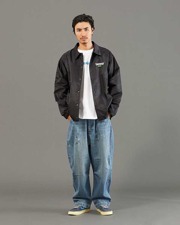 DENIM PAINTER SARROUEL PANTS デニムサルエルパンツ - muhammadmen.com