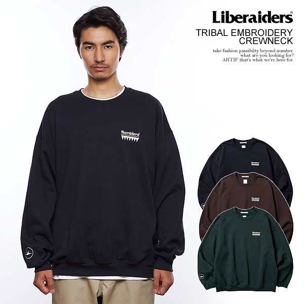 Liberaiders リベレイダース TRIBAL EMBROIDERY CREWNECK メンズ スウェット トレーナー atftps