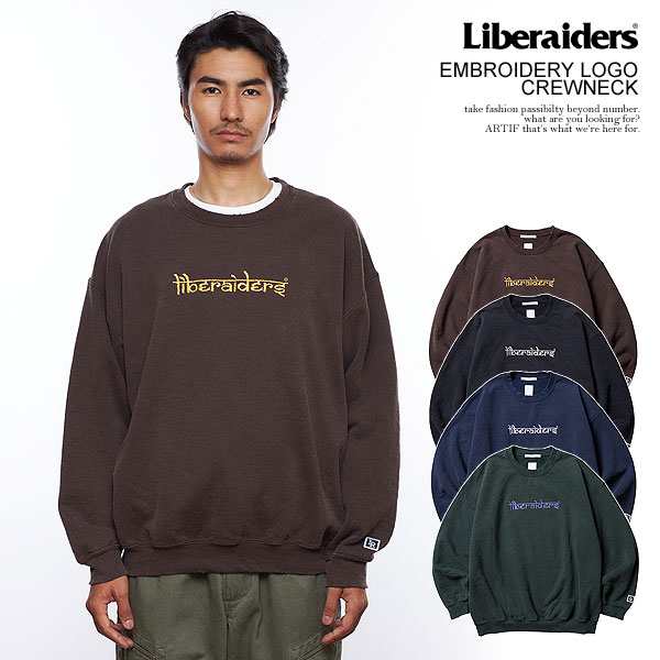 Liberaiders リベレイダース EMBROIDERY LOGO CREWNECK メンズ スウェット トレーナー atftps