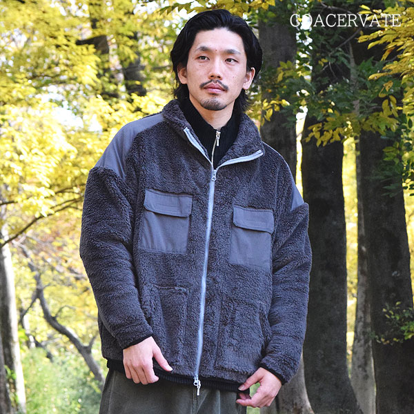45%OFF SALE セール COACERVATE コアセルベート SHORT MICROFUR ZIP JACKET メンズ ジャケット ファージャケット atfjkt