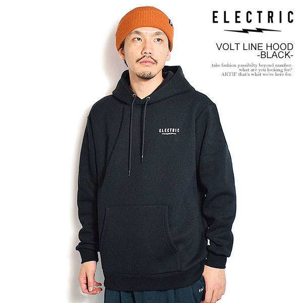 ELECTRIC エレクトリック VOLT LINE HOOD -BLACK- メンズ パーカー プルオーバー 裏起毛 アウトドア レジャー 送料無料 atftps