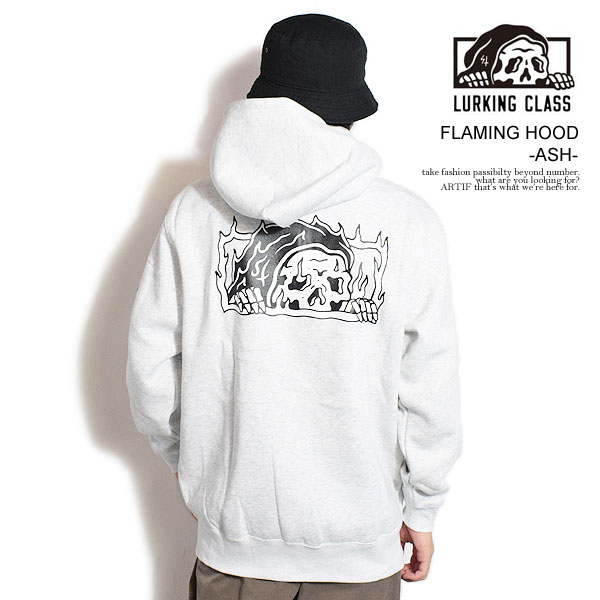 30％OFF SALE セール LURKING CLASS ラーキングクラス FLAMING HOOD -ASH- メンズ パーカー プルオーバー atftps