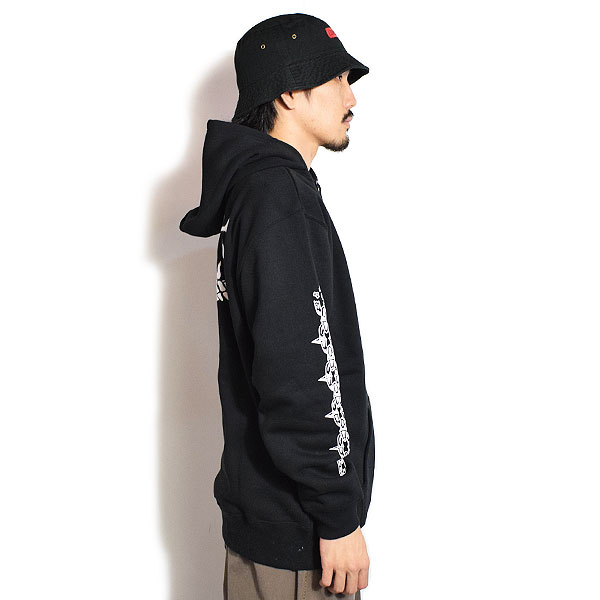 30％OFF SALE セール LURKING CLASS ラーキングクラス FLAMING HOOD -BLACK- メンズ パーカー プルオーバー atftps