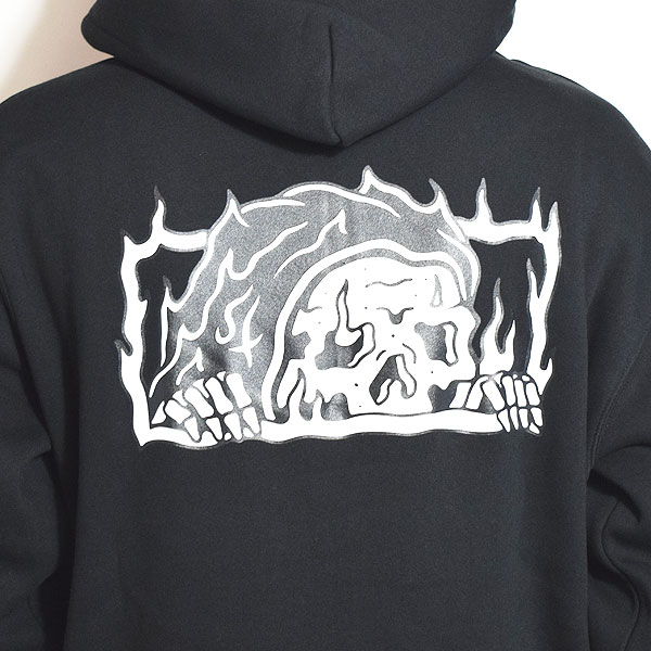 30％OFF SALE セール LURKING CLASS ラーキングクラス FLAMING HOOD -BLACK- メンズ パーカー プルオーバー atftps