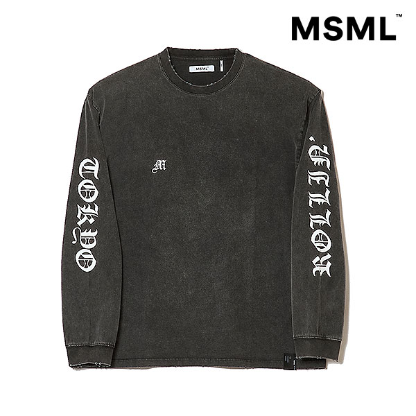 2026 春夏 メーカー取り寄せ対応 MSML エムエスエムエル OLD ENGLISH LONG SLEEVE T SHIRT Tシャツ キャンセル不可 atftps