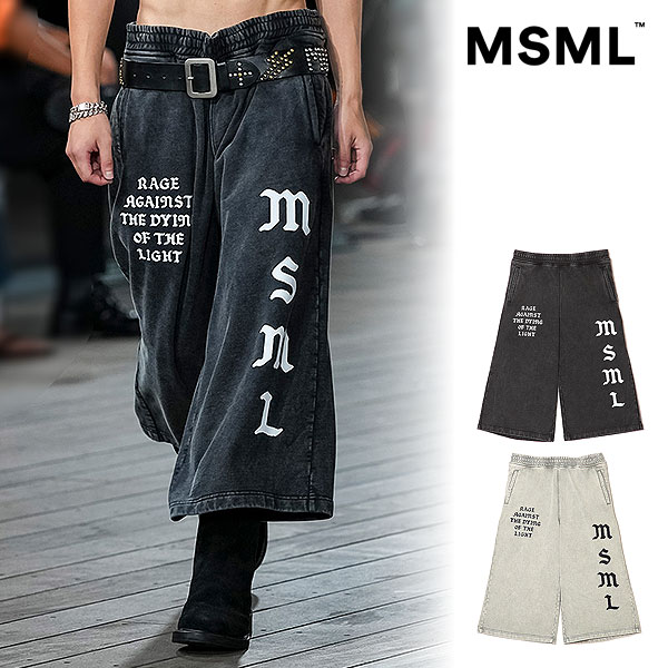 2026 春夏 先行予約 4月上旬〜中旬入荷予定 MSML エムエスエムエル GARMENT DYED SWEAT CROPPED PANTS パンツ atfpts