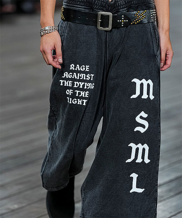2026 春夏 先行予約 4月上旬〜中旬入荷予定 MSML エムエスエムエル GARMENT DYED SWEAT CROPPED PANTS パンツ atfpts_1