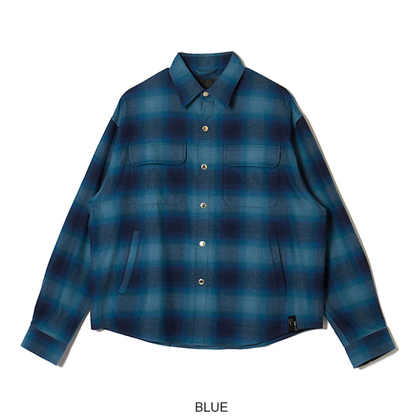 2026 春夏 メーカー取り寄せ対応 MSML エムエスエムエル OMBRE CHECK SNAP BOTTON SHIRT シャツ キャンセル不可 atftps_11