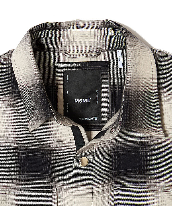 2026 春夏 メーカー取り寄せ対応 MSML エムエスエムエル OMBRE CHECK SNAP BOTTON SHIRT シャツ キャンセル不可 atftps_5