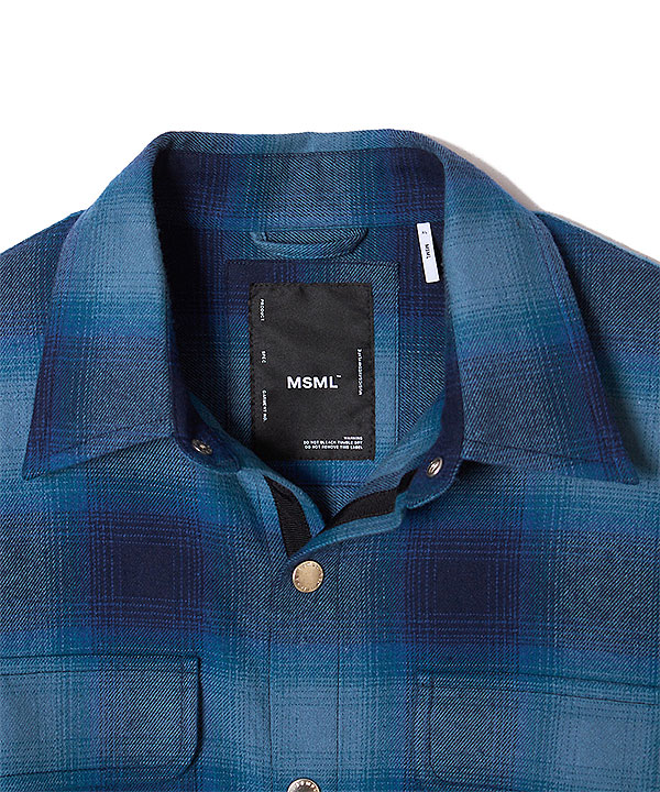 2026 春夏 メーカー取り寄せ対応 MSML エムエスエムエル OMBRE CHECK SNAP BOTTON SHIRT シャツ キャンセル不可 atftps_7
