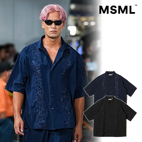 2026 春夏 先行予約 3月中旬〜下旬入荷予定 MSML エムエスエムエル SEERSUCKER EMBROIDERY SHIRT キャンセル不可 atftps