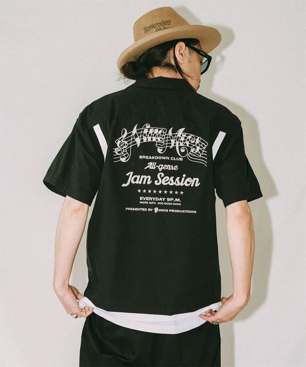 NINE MICROPHONES ナインマイクロフォンズ スタジャン ウール L NineMicrophones(ナインマイクロフォンズ) SWEAT-Pray with the