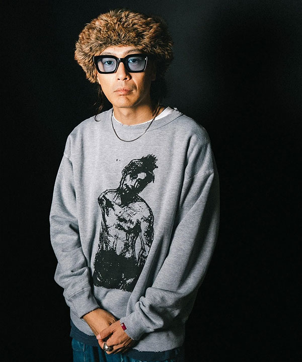 NINE MICROPHONES ナインマイクロフォンズ "K"ABUKI-MONO SWEAT スウェット トレーナー 裏起毛スウェット 送料無料 atftps