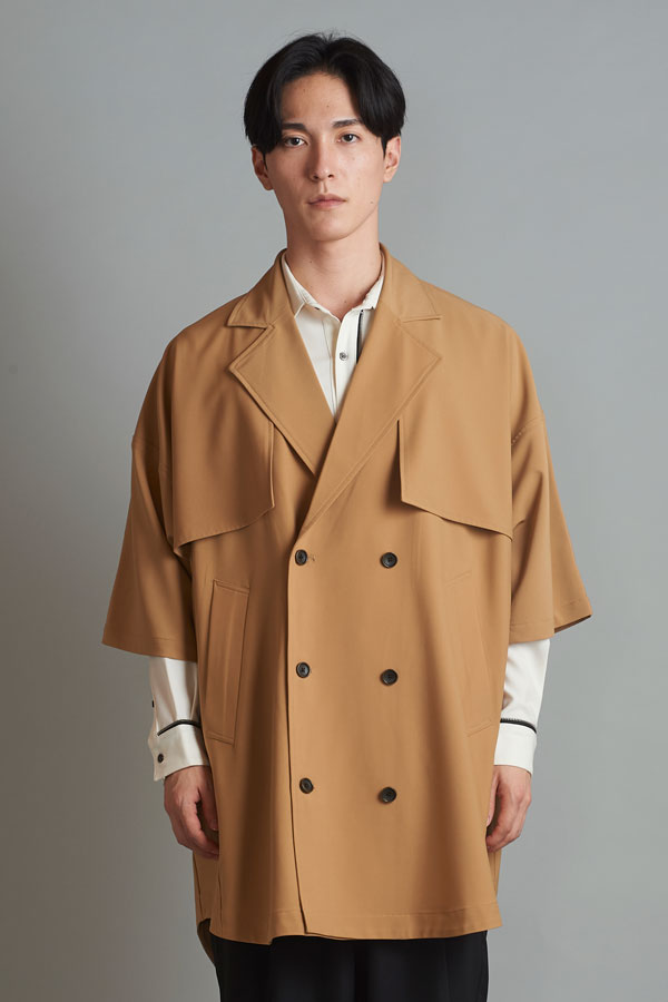 60％OFF SALE セール NO ID. BLACK ノーアイディー ドルマンスリーブトレンチポンチョ メンズ ジャケット モード atfjkt_1