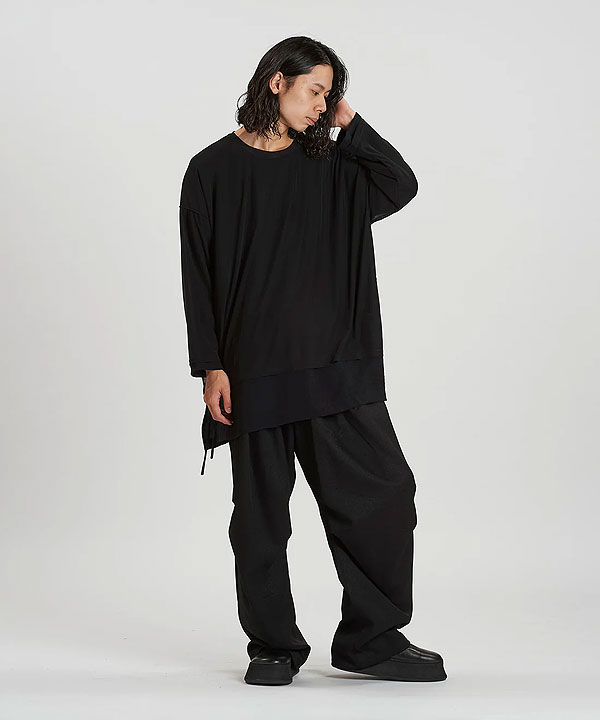 2025 秋 先行予約 10月下旬入荷予定 NO ID. BLACK ノーアイディー レイヤードC/N BIG-PO メンズ カットソー キャンセル不可 atftps_4