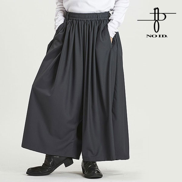2025 秋 先行予約 10月下旬入荷予定 NO ID. BLACK ノーアイディー ギャザーバギートラウザーズ メンズ パンツ キャンセル不可 atfpts