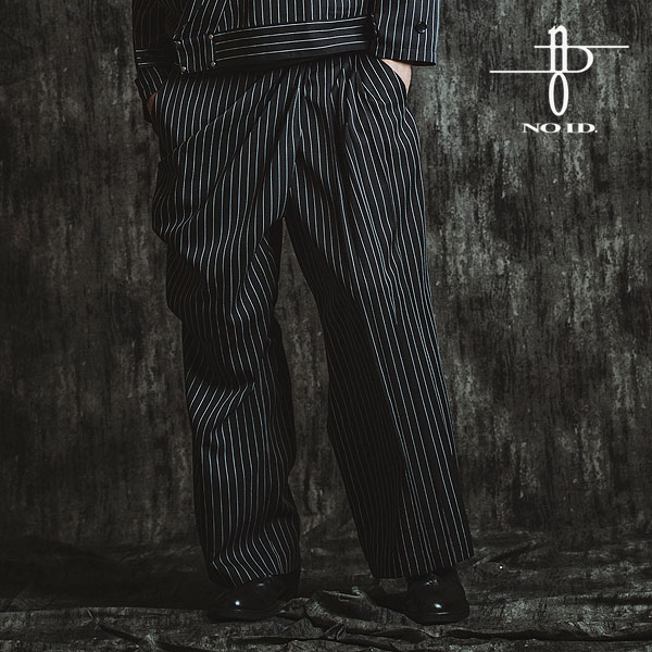 2025 秋 先行予約 9月上旬入荷予定 NO ID. BLACK ノーアイディー ドレープタックワイドトラウザーズ 送料無料 キャンセル不可 atfpts