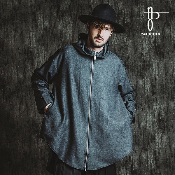NO ID. BLACK ノーアイディー インバーテッドタックフーデッドコート メンズ コート アウター ジップコート 送料無料 atfjkt