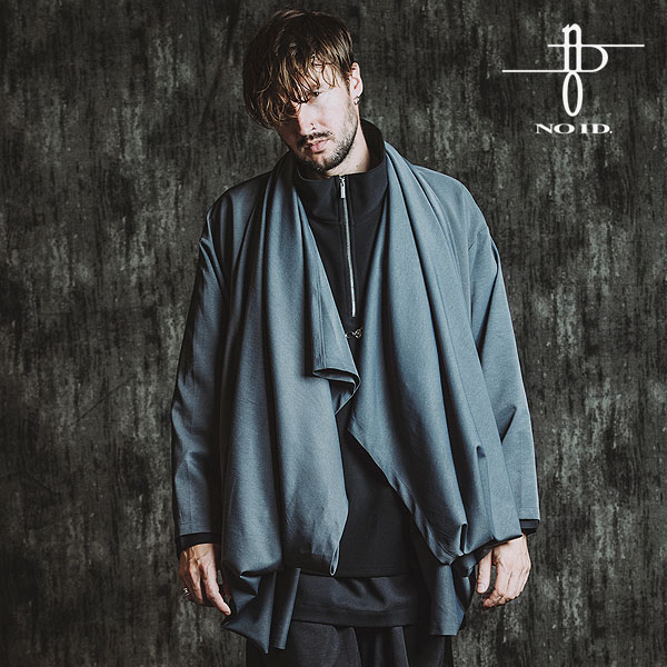 2025 秋 先行予約 10月上旬入荷予定 NO ID. BLACK ノーアイディー マルチWAYレイヤードコクーンコート コート キャンセル不可 atfjkt