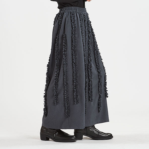 2026 春 先行予約 1月中旬入荷予定 NO ID. BLACK ノーアイディー フリルバギートラウザーズ パンツ 送料無料 キャンセル不可 atfpts_11