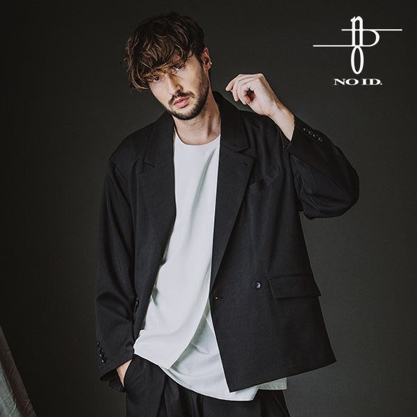 NO ID. BLACK ノーアイディー バックスリットダブルブレストJKT メンズ ジャケット テーラードジャケット オーバーサイズ atfjkt