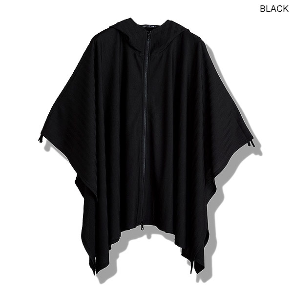 2026 春 先行予約 2月上旬入荷予定 NO ID. BLACK ノーアイディー ドローストリングスフーデッドポンチョ キャンセル不可 atftps_18