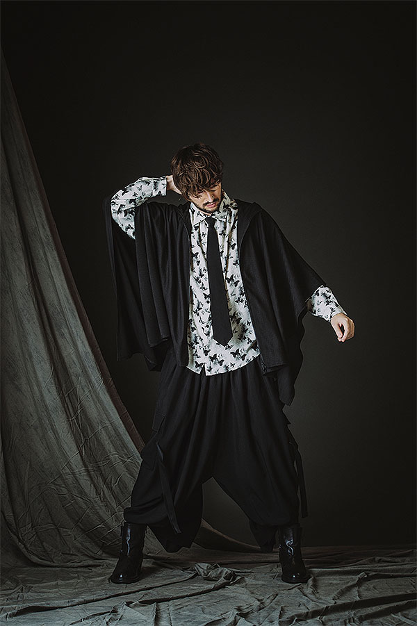 2026 春 先行予約 2月上旬入荷予定 NO ID. BLACK ノーアイディー ドローストリングスフーデッドポンチョ キャンセル不可 atftps_5