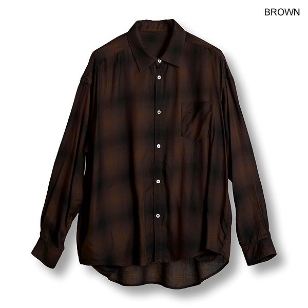 50％OFF SALE セール NO ID. ノーアイディー オンブレーチェックBIG-SH メンズ シャツ チェックシャツ atftps カジュアルシャツ