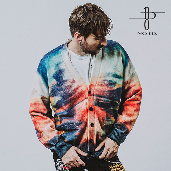 2025 春 先行予約 2月上旬入荷予定 NO ID. ノーアイディー sunriseプリントニットCD メンズ カーディガン atftpsの通販は