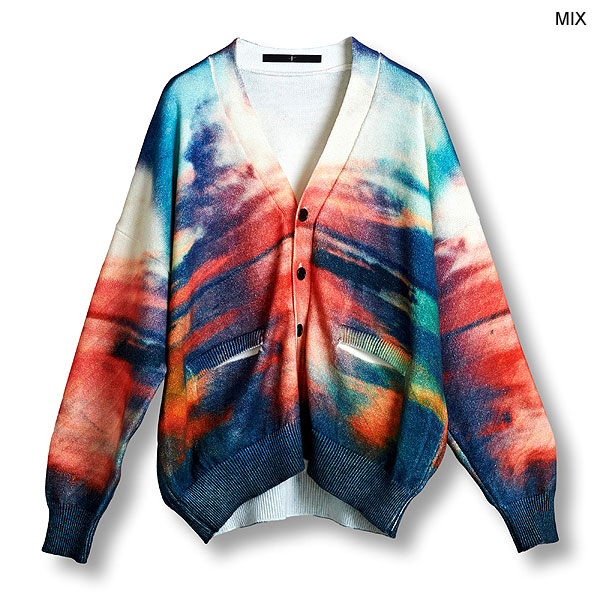 2025 春 先行予約 2月上旬入荷予定 NO ID. ノーアイディー sunriseプリントニットCD メンズ カーディガン atftpsの通販は 2025 春 先行予約 2月上旬入荷予定 NO ID. ノーアイディー sunriseプリントニットCD メンズ カーディガン atftpsの通販は