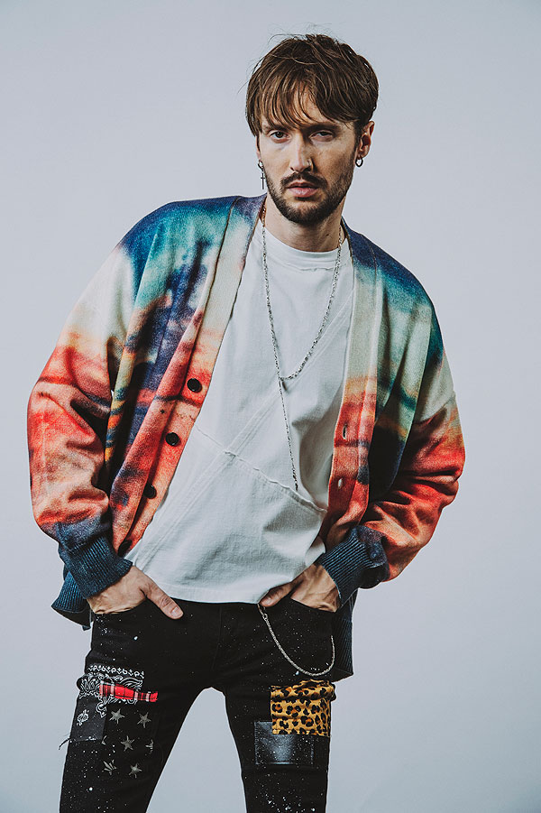 2025 春 先行予約 2月上旬入荷予定 NO ID. ノーアイディー sunriseプリントニットCD メンズ カーディガン atftpsの通販は 2025 春 先行予約 2月上旬入荷予定 NO ID. ノーアイディー sunriseプリントニットCD メンズ カーディガン atftpsの通販は