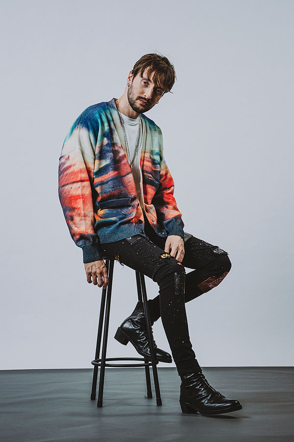 2025 春 先行予約 2月上旬入荷予定 NO ID. ノーアイディー sunriseプリントニットCD メンズ カーディガン atftpsの通販は 2025 春 先行予約 2月上旬入荷予定 NO ID. ノーアイディー sunriseプリントニットCD メンズ カーディガン atftpsの通販は