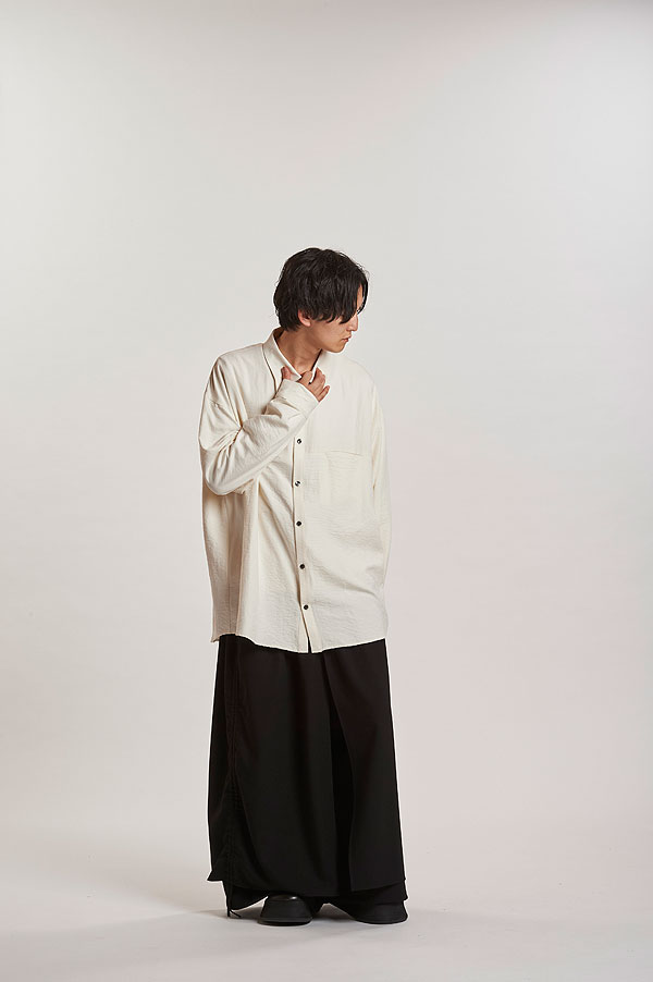 30％OFF SALE セール NO ID. ノーアイディー マットスキンスムースオーバーSH メンズ シャツ 長袖 オーバーサイズ 送料無料 atftps_9