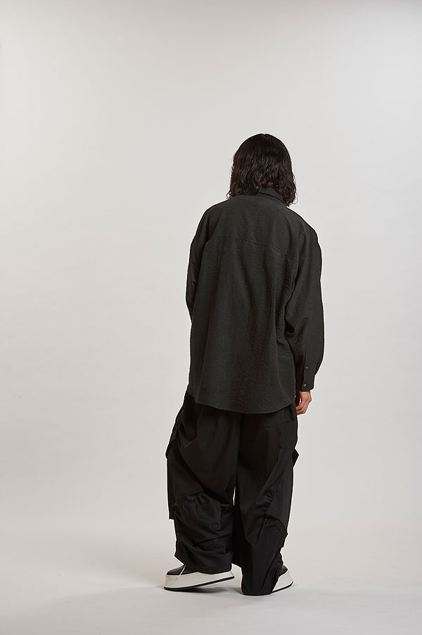 30％OFF SALE セール NO ID. ノーアイディー マットスキンスムースオーバーSH メンズ シャツ 長袖 オーバーサイズ 送料無料 atftps_12