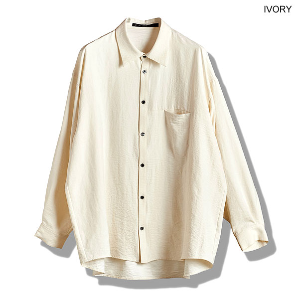 30％OFF SALE セール NO ID. ノーアイディー マットスキンスムースオーバーSH メンズ シャツ 長袖 オーバーサイズ 送料無料 atftps_16