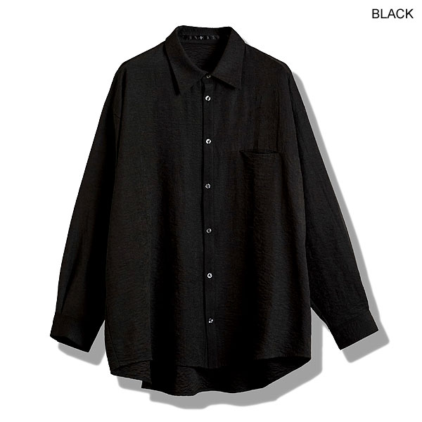 30％OFF SALE セール NO ID. ノーアイディー マットスキンスムースオーバーSH メンズ シャツ 長袖 オーバーサイズ 送料無料 atftps_18