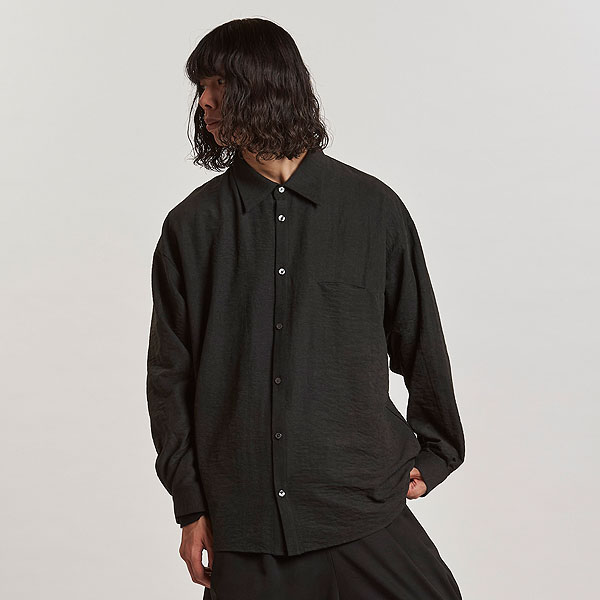 30％OFF SALE セール NO ID. ノーアイディー マットスキンスムースオーバーSH メンズ シャツ 長袖 オーバーサイズ 送料無料 atftps_3