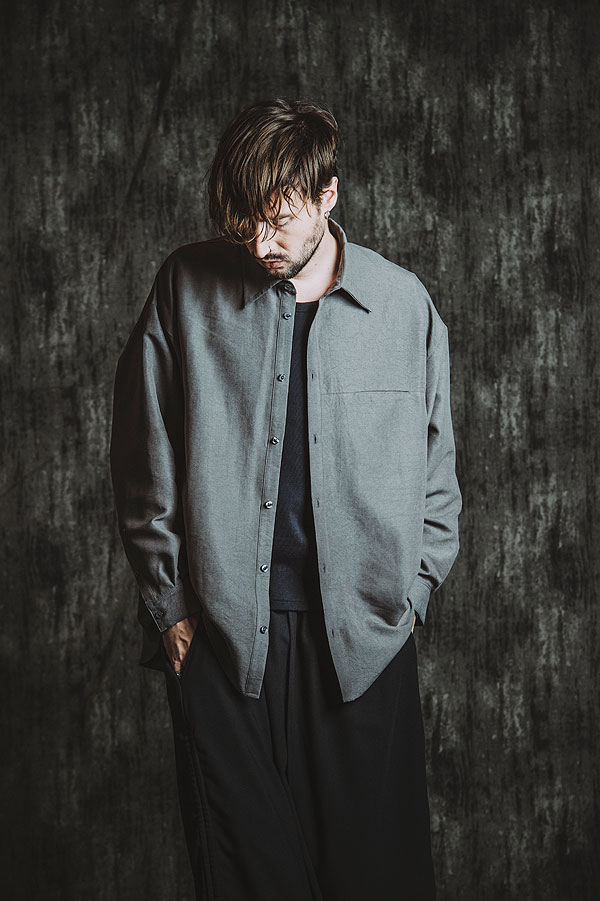 30％OFF SALE セール NO ID. ノーアイディー マットスキンスムースオーバーSH メンズ シャツ 長袖 オーバーサイズ 送料無料 atftps_8