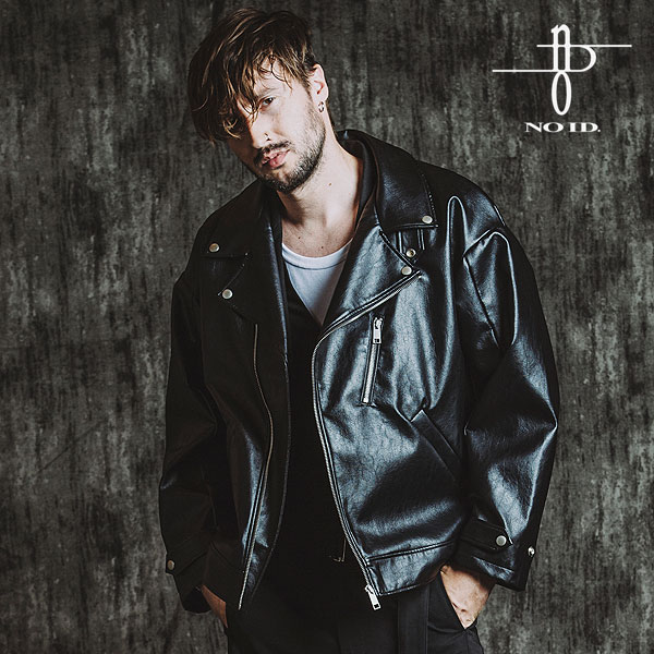 2025 秋 先行予約 10月下旬入荷予定 NO ID. ノーアイディー シンセティックレザーBIGライダースJKT ジャケット キャンセル不可 atfjkt