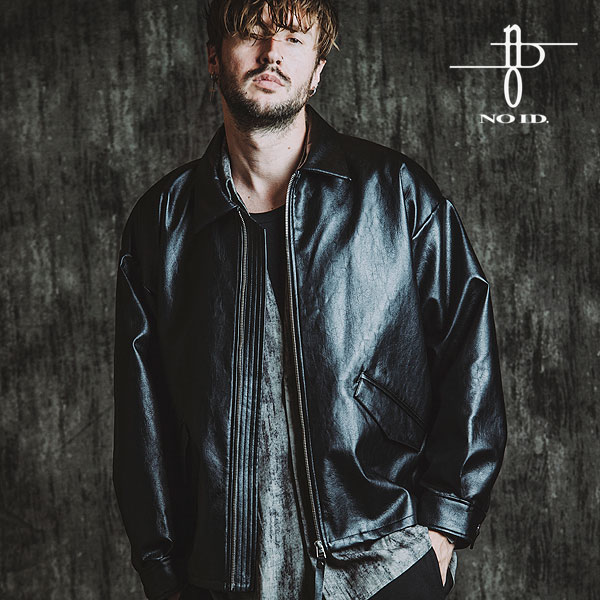 2025 秋 先行予約 10月下旬入荷予定 NO ID. ノーアイディー シンセティックレザーZIP BIG-BLZ ジャケット キャンセル不可 atfjkt