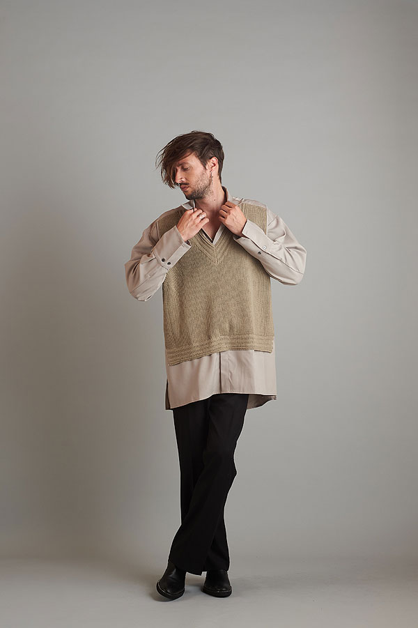 50％OFF SALE セール NO ID. BLACK ノーアイディー ドッキングニットSH