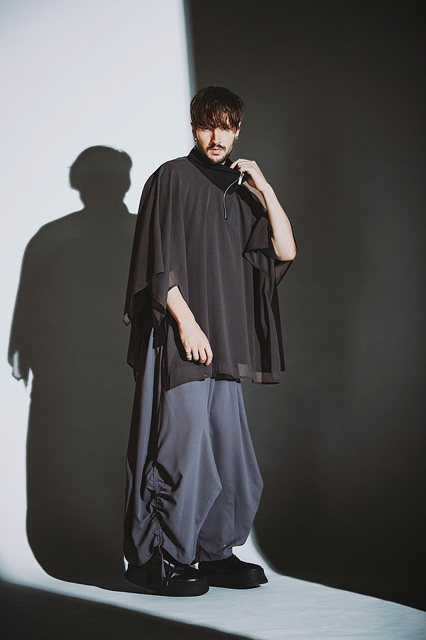 30％OFF SALE セール NO ID. BLACK ノーアイディー Squidギャザーバギートラウザーズ メンズ パンツ ワイドパンツ 送料無料 atfpts_4