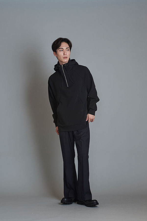 40％OFF SALE セール NO ID. ノーアイディー ボリュームネックハーフZIPパーカ メンズ パーカー プルオーバー atftps 40％OFF SALE セール NO ID. ノーアイディー ボリュームネックハーフ