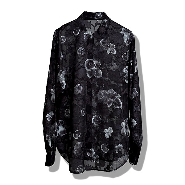 30％OFF SALE セール NO ID. BLACK ノーアイディー シアーフラワーBIG-SH メンズ シャツ 長袖シャツ 総柄シャツ 花柄 atftps_19
