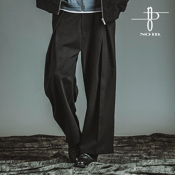 2025 冬 先行予約 12月上旬入荷予定 NO ID. BLACK ノーアイディー クロスタックワイドトラウザーズ メンズ パンツ 送料無料 atfpts